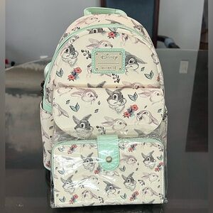 Loungefly Eight3five Thumper sketch backpack and wallet